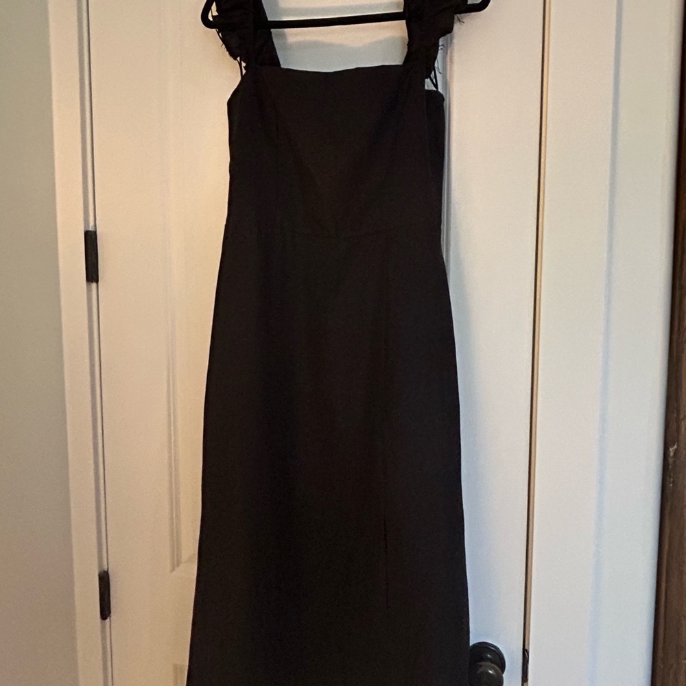 Reformation Black Midi Dress